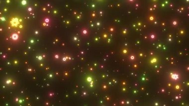 Milyonlarca Tiny Spring Time Renkli Mini Çiçek Şeklinde Uçmak - 4K Kusursuz VJ Döngü Hareketi Arkaplan Canlandırması