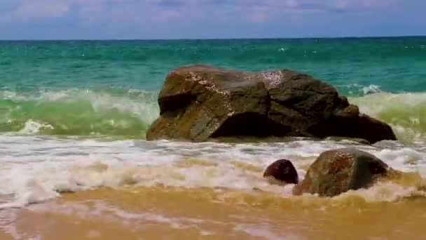 Hermosa Increíble Secreto Banana Beach Nai Thon Naithon Beach Bahía — Vídeos de Stock