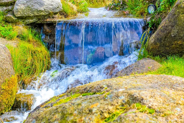 Liten Vacker Vattenfall Flod Ström Skogspark Och Natur Brocken Mountain — Stockfoto