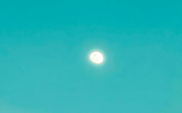 Zblízka Měsíc Jasně Svítí Playa Del Carmen Quintana Roo Mexiko — Stock fotografie