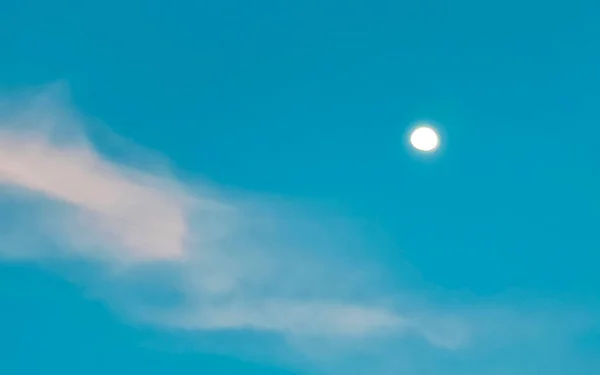 Blisko Księżyca Świecącego Jasno Playa Del Carmen Quintana Roo Meksyk — Zdjęcie stockowe