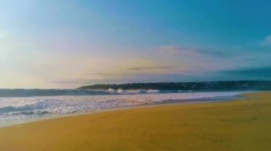 Zicatela Puerto Escondido Oaxaca 'da büyük sörfçü dalgaları..