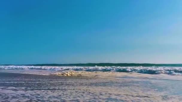 Grandes Olas Surfistas Playa Zicatela Puerto Escondido Oaxaca México — Vídeo de stock