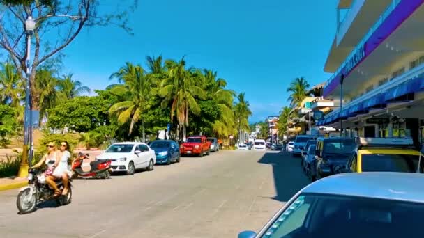 Puerto Escondido México Octubre 2022 Hermoso Panorama Panorámico Ciudad Avenida — Vídeo de stock
