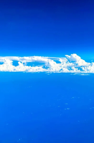 Flying Clouds View Plane Window Cancun Quintana Roo Mexico — Stock Photo, Image