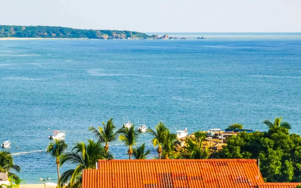 Bela Paisagem Cidade Paisagem Marinha Panorama Vista Zicatela Puerto Escondido — Fotografia de Stock