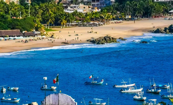 Schöne Stadt Und Küstenlandschaft Mit Blick Auf Zicatela Puerto Escondido — Stockfoto