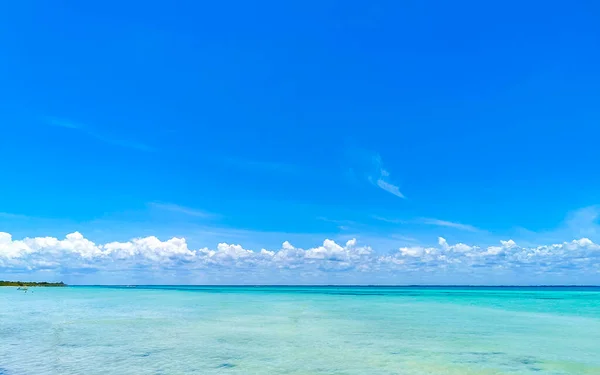 Panorama Paisagem Vista Sobre Bela Ilha Holbox Punta Coco Lagoa — Fotografia de Stock