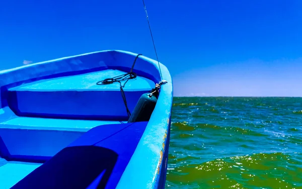 Passeio Barco Com Lancha Balsa Chiquila Para Ilha Holbox Quintana — Fotografia de Stock