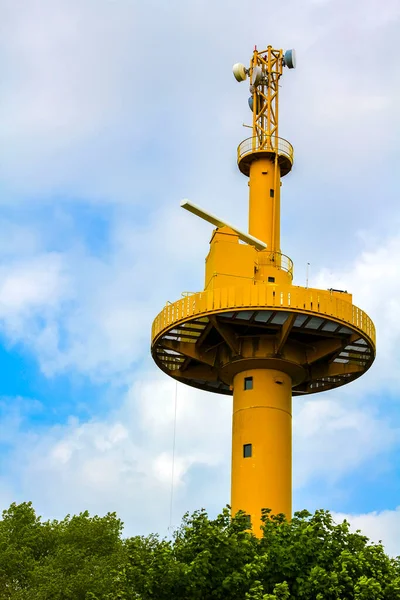Torre Osservazione Della Casa Luminosa Gialla Natura Sull Isola Harrier — Foto Stock