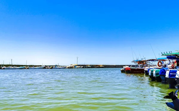 Chiquil Mexico May 2022 Panorama Landscape View Beautiful Chiquila Boats — Stock Photo, Image