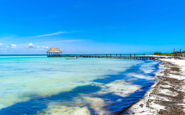 Panoramablick Auf Die Wunderschöne Holbox Insel Punta Coco Lagune Sandbank — Stockfoto