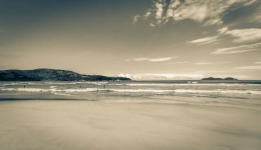Muhteşem Praia de Lopes Mendes plajı Angra dos Reis Rio de Janeiro Brezilya 'daki büyük tropikal ada Ilha Grande.