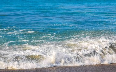 Zicatela Puerto Escondido Oaxaca 'da büyük sörfçü dalgaları..