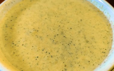 Zicatela Puerto Escondido Oaxaca 'da yeşil sebze kremalı çorba..