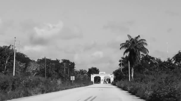 Welcome Gate Entrance Village Kantunilkin Lazaro Cardenas Quintana Roo Mexico — 图库视频影像