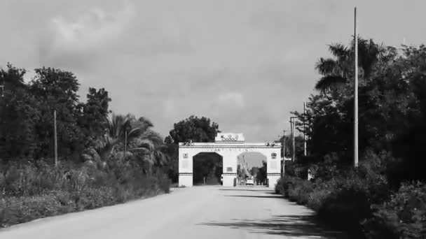 Welcome Gate Entrance Village Kantunilkin Lazaro Cardenas Quintana Roo Mexico — Wideo stockowe