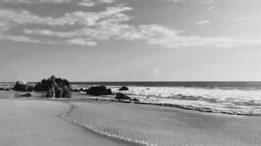 Zicatela Puerto Escondido Oaxaca 'da büyük sörfçü dalgaları..