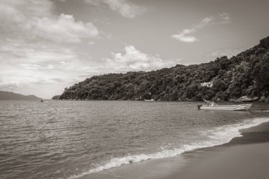 Büyük tropikal ada Ilha Grande Praia de Palmas plajı Angra dos Reis Rio de Janeiro Brezilya.