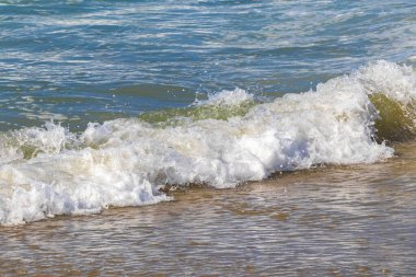 Zicatela Puerto Escondido Oaxaca 'da büyük sörfçü dalgaları..