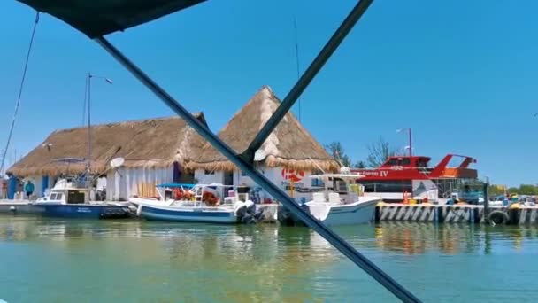 Holbox Quintana Roo Mexico May 2022 Boat Trip Speed Boat — Vídeo de Stock