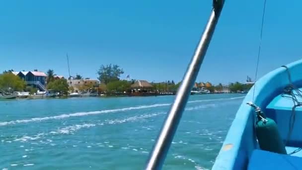 Holbox Quintana Roo Mexico May 2022 Boat Trip Speed Boat — Stockvideo