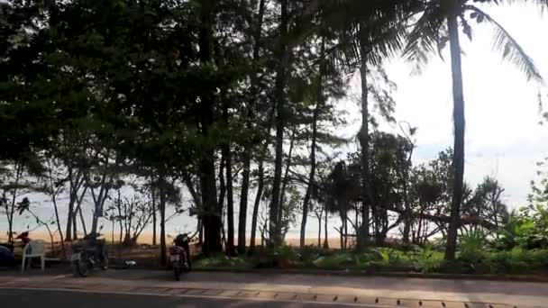 Phuket Thailand Oktober 2018 Landschap Stadsgezicht Panorama Met Straat Auto — Stockvideo
