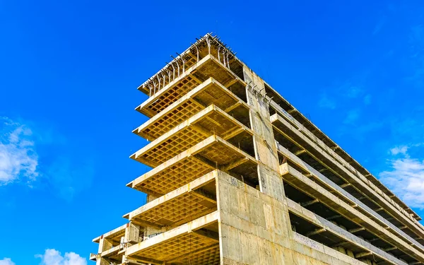 Huge gigantic construction stop building ruin building site in Zicatela Puerto Escondido Oaxaca Mexico.