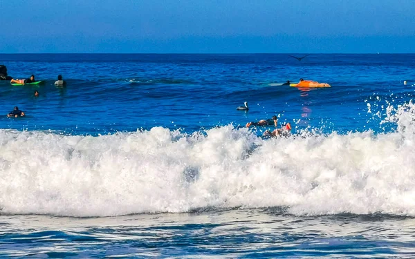 Puerto Escondido Oaxaca Messico Gennaio 2023 Surfista Surfista Tavola Surf — Foto Stock