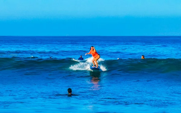Puerto Escondido Oaxaca Mexique Janvier 2023 Surfeur Surf Sur Planche — Photo