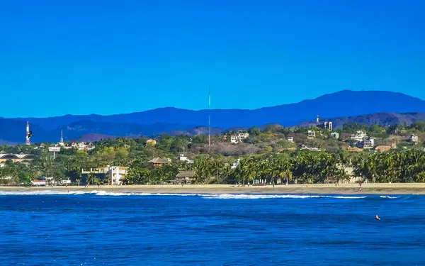 Schöne Tropische Und Natürliche Stadt Und Meereslandschaft Panoramablick Mit Pazifik — Stockfoto