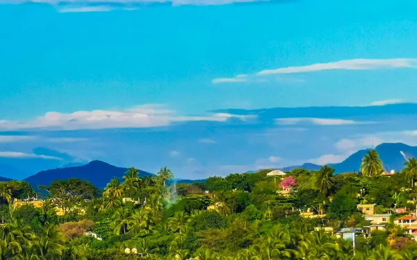 Гори Панорамні Скелі Пагорби Пагористий Тропічний Ландшафт Пуерто Ескондідо Оахака — стокове фото