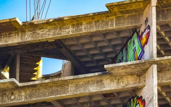 Enorme Gigantesco Canteiro Obras Construção Zicatela Puerto Escondido Oaxaca México — Fotografia de Stock