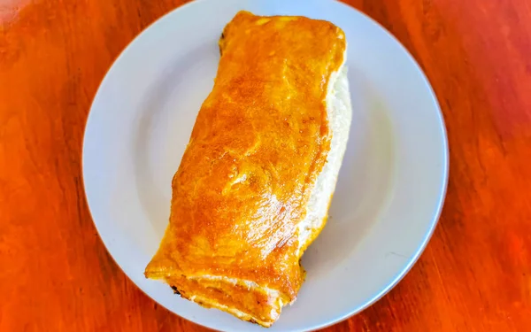 Typowe Dania Kuchni Meksykańskiej Tortas Tacos Empanadas Rollos Tamales Cafecito — Zdjęcie stockowe