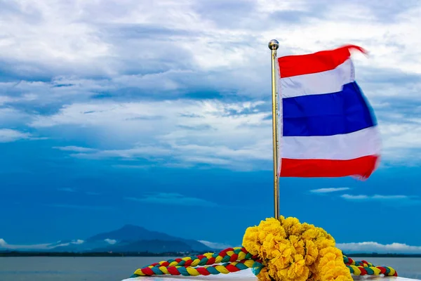 Ταϊλάνδη Ταϊλανδέζικη Σημαία Περιοδεία Στο Nang Amphoe Mueang Krabi Ταϊλάνδη — Φωτογραφία Αρχείου