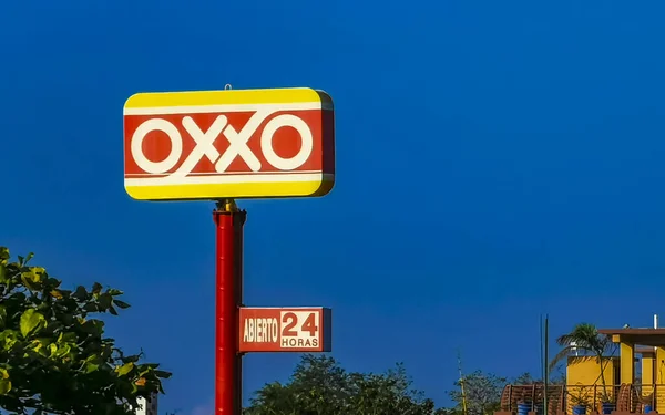 Puerto Escondido Oaxaca Meksiko Januari 2023 Logo Supermarket Oxxo Dan — Stok Foto