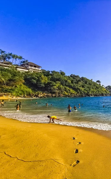 Puerto Escondido Oaxaca Mexiko November 2022 Strand Sand Türkisblaues Wasser — Stockfoto