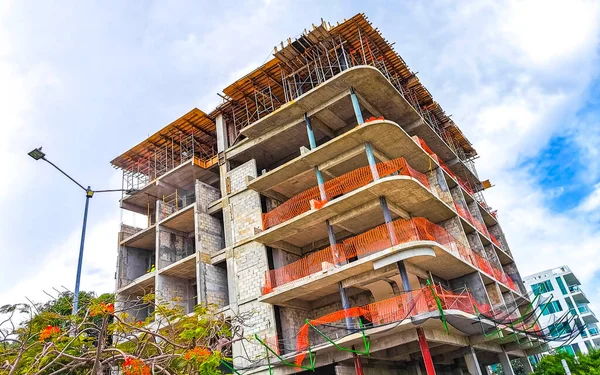 Huge Hotel Complexes Being Built Construction Sites Playa Del Carmen — Stock Photo, Image
