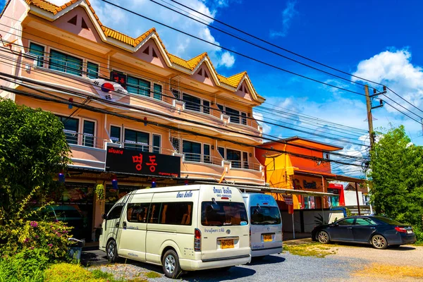 Nang Krabi Thaïlande Octobre 2018 Route Rue Colorée Typique Avec — Photo