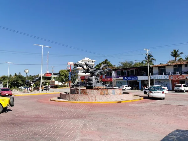 Puerto Escondido Oaxaca México Janeiro 2023 Típico Bonito Colorido Rua — Fotografia de Stock