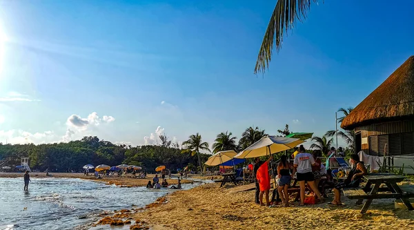 Playa Del Carmen Mai 2021 Tropischer Mexikanischer Karibikstrand Und Cenote — Stockfoto
