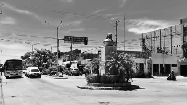 Playa Del Carmen Quintana Roo Μεξικό Σεπτέμβριος 2022 Τυπικός Δρόμος — Αρχείο Βίντεο