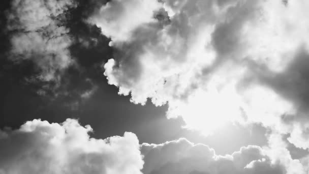 Blauwe Lucht Met Prachtige Wolken Formaties Zonnige Dag Tulum Quintana — Stockvideo