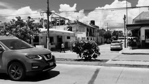 Playa Del Carmen September 2022 Typische Straße Und Stadtbild Mit — Stockvideo