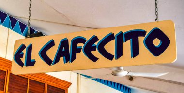Puerto Escondido Oaxaca Meksika 20. Ocak 2023 Zicatela Puerto Escondido Mexico 'da El Cafecito adında bir restoran..