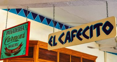 Puerto Escondido Oaxaca Meksika 20. Ocak 2023 Zicatela Puerto Escondido Mexico 'da El Cafecito adında bir restoran..