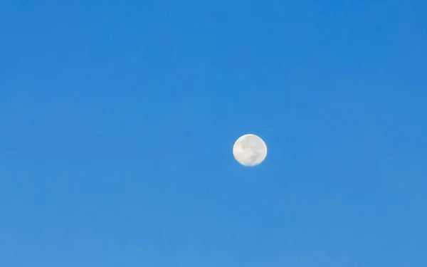 Zbliżenie Pełni Księżyca Jasno Świecącego Zicatela Puerto Escondido Oaxaca Meksyk — Zdjęcie stockowe