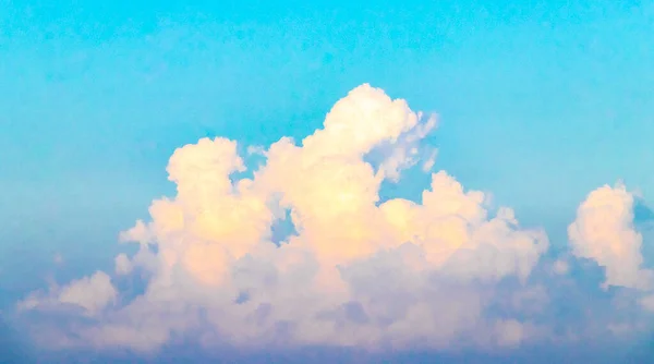Cielo Blu Con Belle Nuvole Formazioni Nuvolose Nella Giornata Sole — Foto Stock