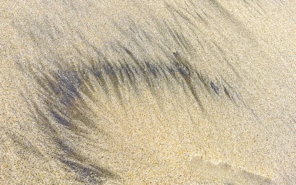 Влажный Пляж Песчаная Вода Волны Текстура Рисунок Zicatela Puerto Escondido — стоковое фото