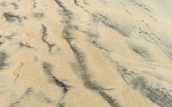 Υγρή Παραλία Άμμο Νερό Και Κύματα Υφή Και Μοτίβο Zicatela — Φωτογραφία Αρχείου
